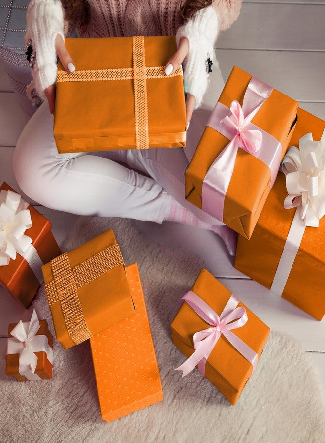 OHOME ورق تغليف برتقالي من أوهوم - ١٠٠ ورقة، زينة خريفية للمنزل | ديكور عيد الشكر لأكياس الهدايا، ورق تغليف بكميات كبيرة لهدايا عيد الشكر ومستلزمات حفلات الهالوين - Image 5